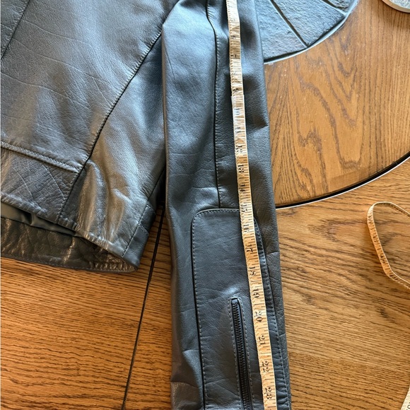 Vintage Genuine leather sz12 crop jacket 6 pockets - Picture 16 of 16